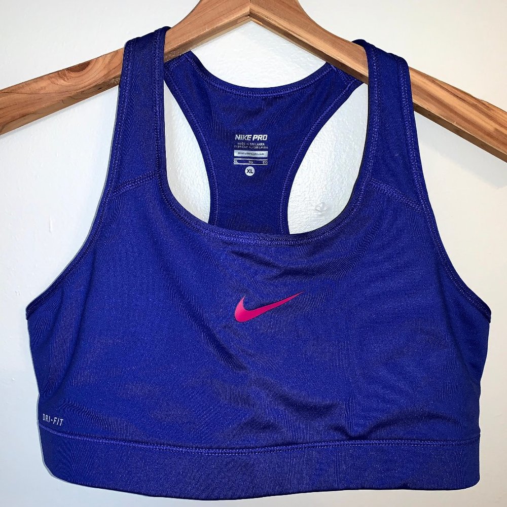 NIKE Sports Bra Blue Dry Fit XL
